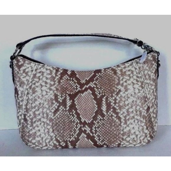 New Michael Kors Fulton Medium Top Zip Shoulder bag Embossed Leather Dark Sand - Picture 3 of 7